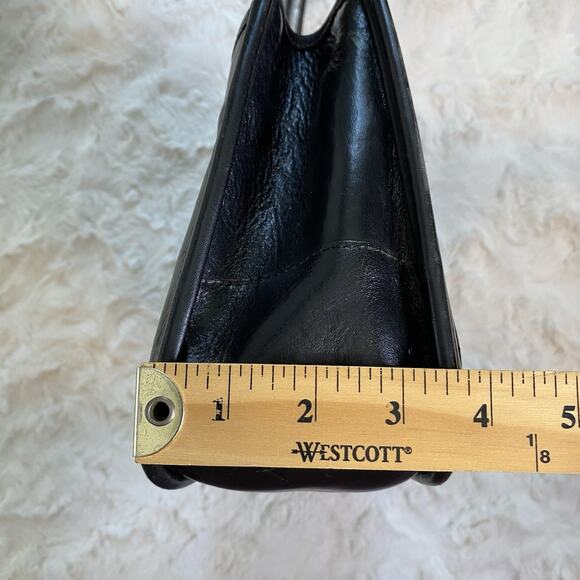 Brighton Black Crocodile Leather Handbag Medium Shoulder Bag Silver Hardware‎ - Picture 15 of 16